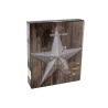 Ster 40cm van papier zilver met 10LED lampen warm wit 2xAA (excl batterijen)