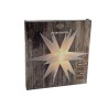 Étoile plastique blanc 60cm avec 6 lampes LED blanc chaud fonctionne sur prise pour usage intérieur et extérieur
