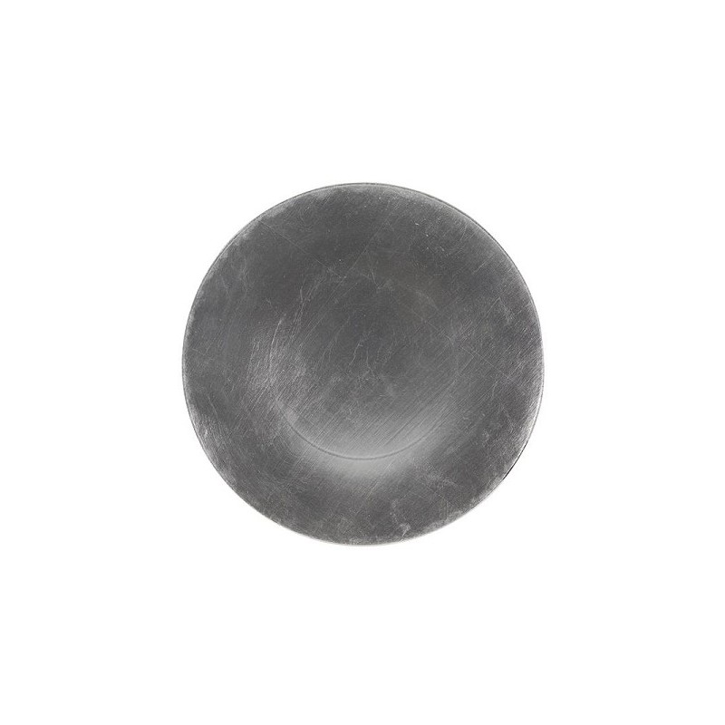 Sous-assiette plastique métallisé argent Ø33cm