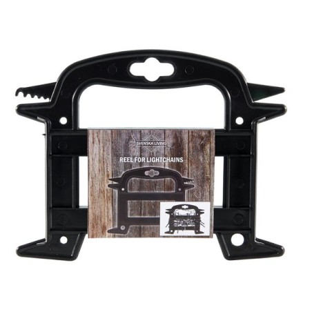 Haspel voor kerstverlichting zwart kunststof B19cm L15cm