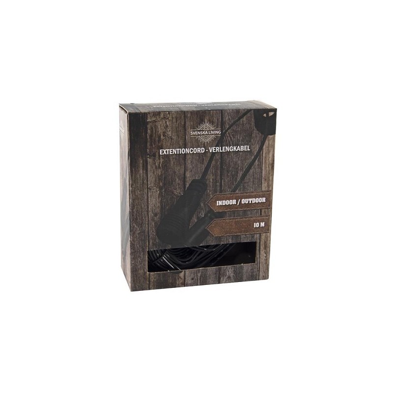Rallonge noire 10M pour usage extérieur