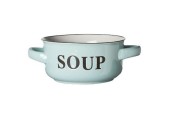 Bol à soupe 'Soup' Ø13,5xh6,5cm avec anses bleu clair
