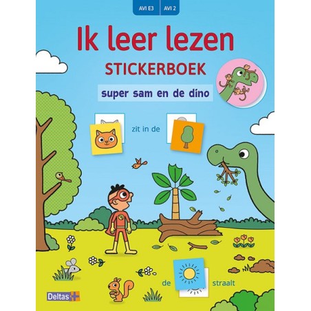 Deltas J'apprends à lire le livre d'autocollants - Super Sam et le dinosaure (AVI E3 / AVI 2)