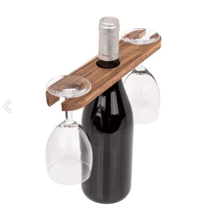 Wine Butler 25x6x1cm pour une bouteille et 2 verres