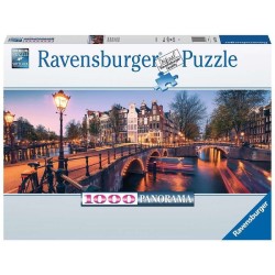 Ravensburger puzzle 1000 pièces Soirée à Amsterdam Panorama