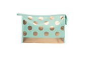 Toilettas, Dots collectie, 29 x 8 x 19 cm, PU materiaal, 2 kleine binnenvakken aan 1 zijde
