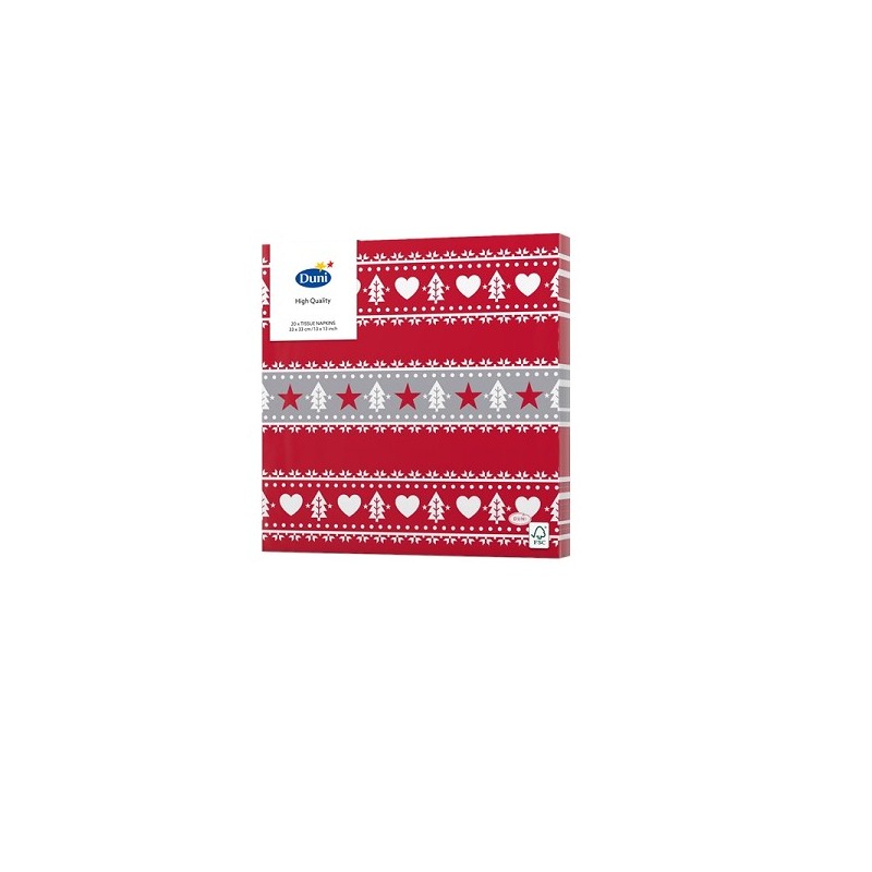 Duni Servetten Sweden 33x33cm 3-laagstissue FSC pak a 20 servetten