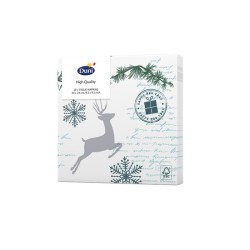 Duni Servetten Forest Deer 24x24cm 3-laagstissue FSC Pak A 20 Servetten