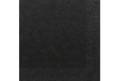 Serviettes Duni Noir 24x24cm tissu 3 épaisseurs FSC paquet de 20 serviettes
