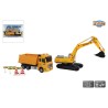 Camion benne 2 jeux 17 cm avec pelle 22 cm, son lumineux moulé sous pression, les piles sont incluses.