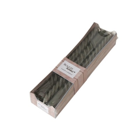 Boltze Home Bougies Twisto boîte de 6 pièces Ø2x20cm gris