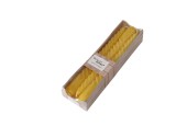 Boltze Home Kaarsen Twisto doosje a 6 stuks Ø2x20cm geel