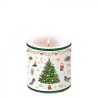 Ambiente Bougie petite Noël Evergreen Blanc
