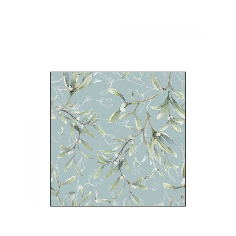 Ambiente Servetten Mistletoe All Over Green 25cm 20 stuks