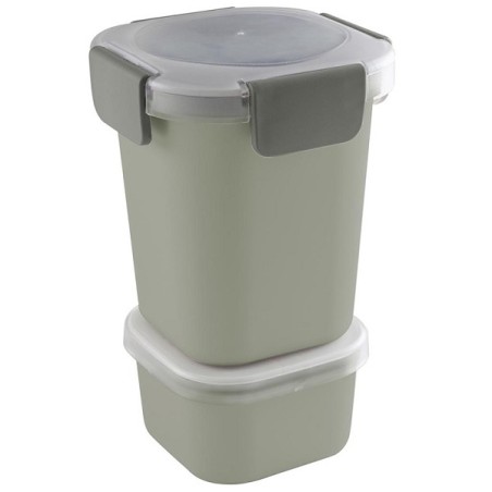 Sunware Sigma Home Food to go Tasse à lunch vert clair/gr foncé. 11,5 x 11,5 x 18,5 cm