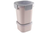 Sunware Sigma Home Food to go Lunch beker roze/lichtgrijs 11,5 x 11,5 x 18,5 cm