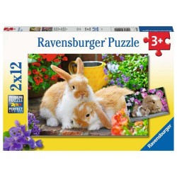 Ravensburger puzzel Knuffeltijd 2x12 stukjes