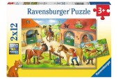 Ravensburger puzzel Vakantie op de manege 2x12 stukjes