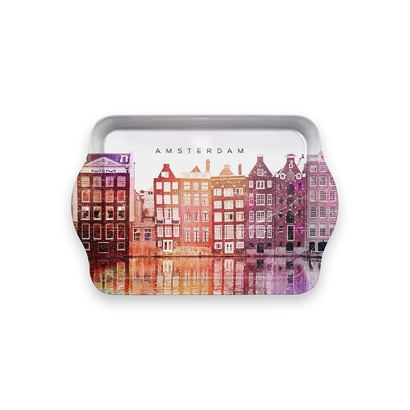 Plateau Amsterdam métal 21,5x14cm