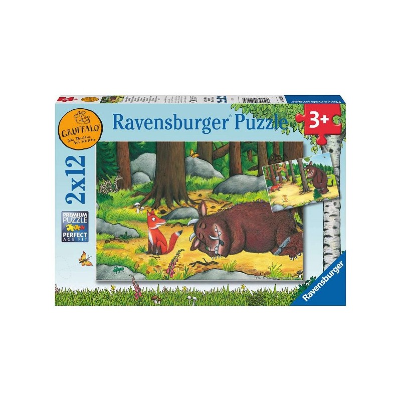 Ravensburger puzzel The Gruffalo en de dieren van het bos 2x12 stukjes