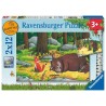 Puzzle Ravensburger Le Gruffalo et les animaux de la forêt 2x12 pièces