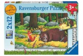 Ravensburger puzzel The Gruffalo en de dieren van het bos 2x12 stukjes