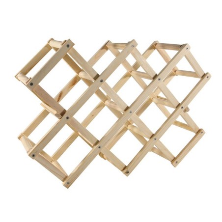 Casier à vin pliable en bois pour 10 bouteilles 45x31x12,5cm