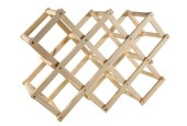 Casier à vin pliable en bois pour 10 bouteilles 45x31x12,5cm