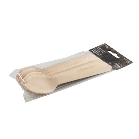 Cuillère en bois pack de 12 pièces Bambou 11cm