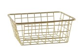 Corbeille en fil 20x15,5x8cm métal doré