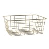 Draadmand 24x18x10cm goud metaal