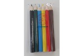 Mini crayons de couleur 9cm boîte de 24 étuis de 6 pièces