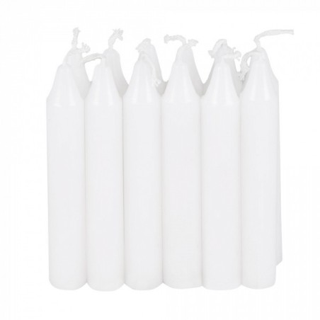 Bougies lanternes 12 en boîte blanc LXLXH 13x9x3cm 99% cire de paraffine, 1% coton
