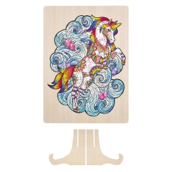 Grafix Puzzle en bois Licorne Formes uniques 130 pièces 30x22cm