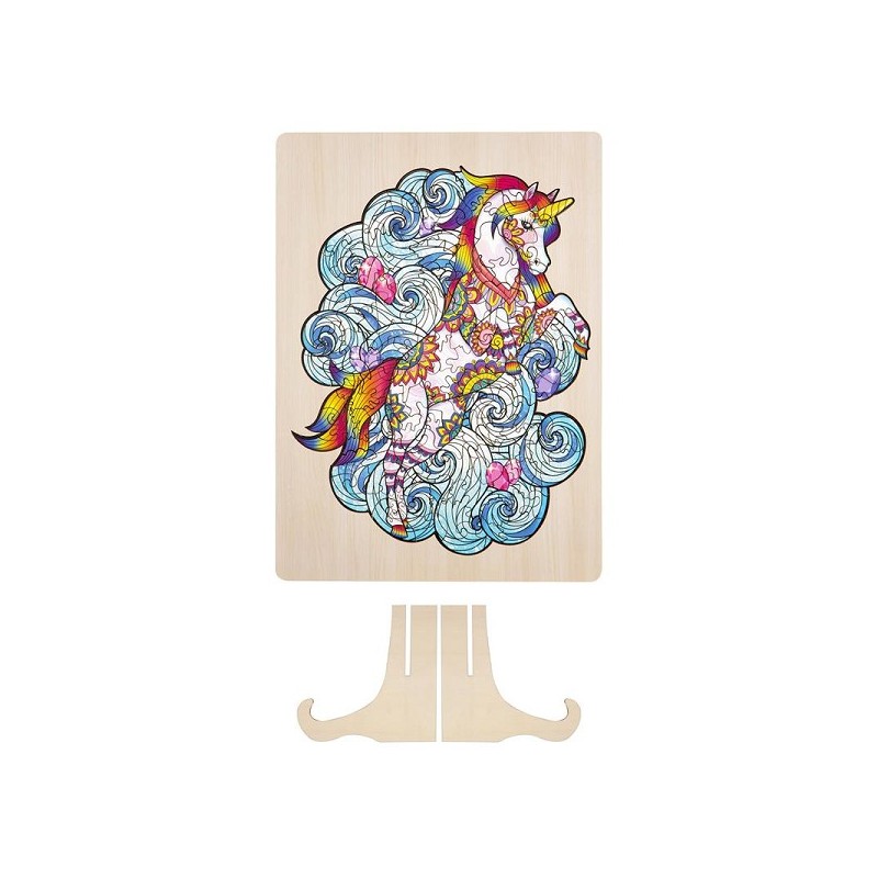 Grafix Puzzle en bois Licorne Formes uniques 130 pièces 30x22cm