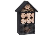 Insectenhotel hout 25cm zwart