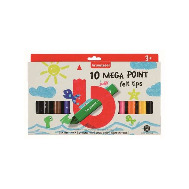 Bruynzeel 10 mega point viltstiften
