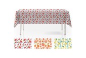 Tafelkleed fruit met flanel 130x180cm