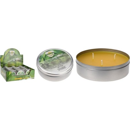 Citronella kaars in blik met deksel dia 10,5cm