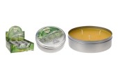 Bougie à la citronnelle en boîte avec couvercle dia 10,5 cm
