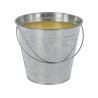 Citronella kaars met 3 lonten in metalen emmer dia.24,5x22cm 1963gram