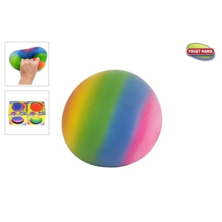 Anti stress giant rainbow sqeeze bal 16cm