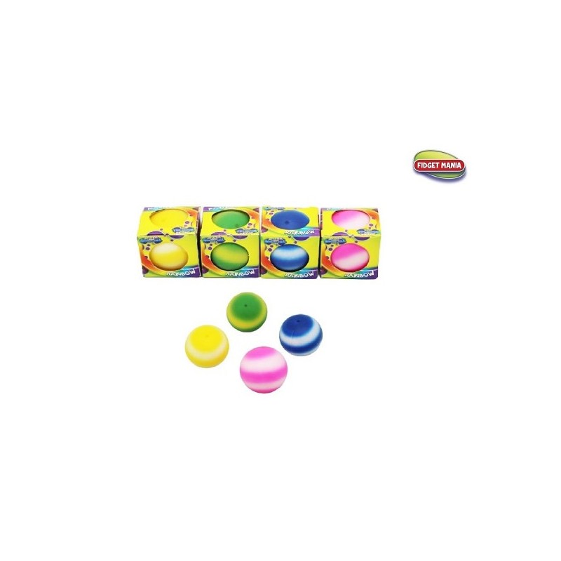 Balle anti-stress arc-en-ciel 6cm