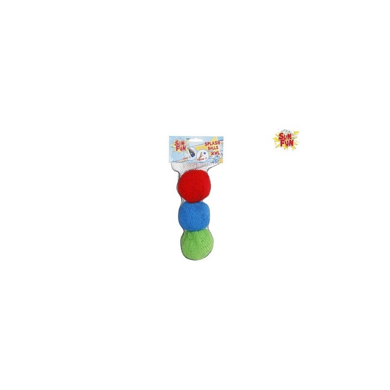 Sun Fun 3 XXL waterballen splash balls 10cm 3 kleuren