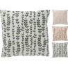 Coussin coton feuilles 45x45cm
