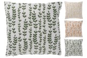 Coussin coton feuilles 45x45cm