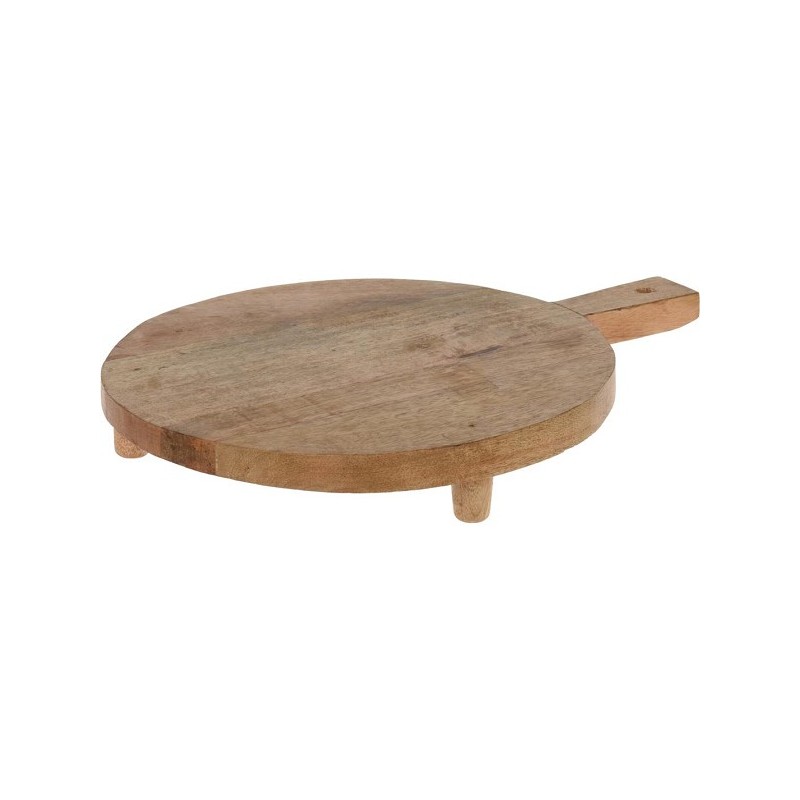 Serveerplank mangohout rond Ø30x39cm