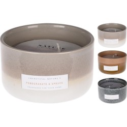 Bougie parfumée en pot céramique Ø12x7cm