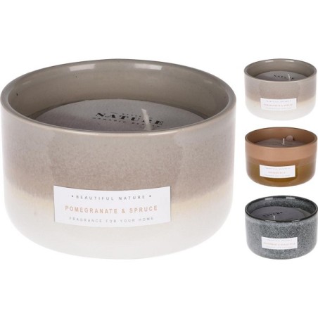 Geurkaars in keramieken pot Ø12x7cm