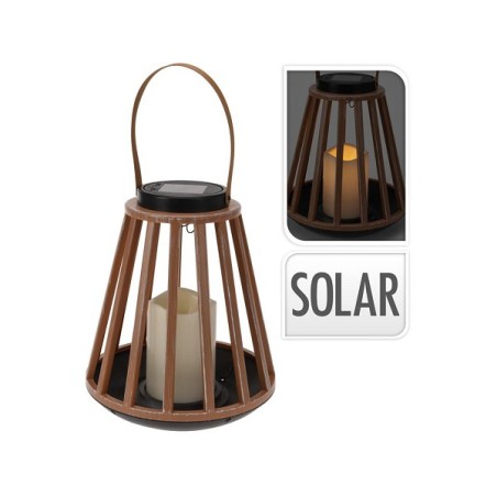 Maison & Style Lanterne solaire LED blanc chaud Hauteur 23 cm